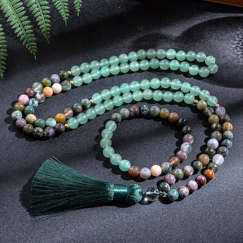 Handmade Islamic Tasbih crafted with elegant natural stone beads in beautiful green and earthy tones 🌿✨
