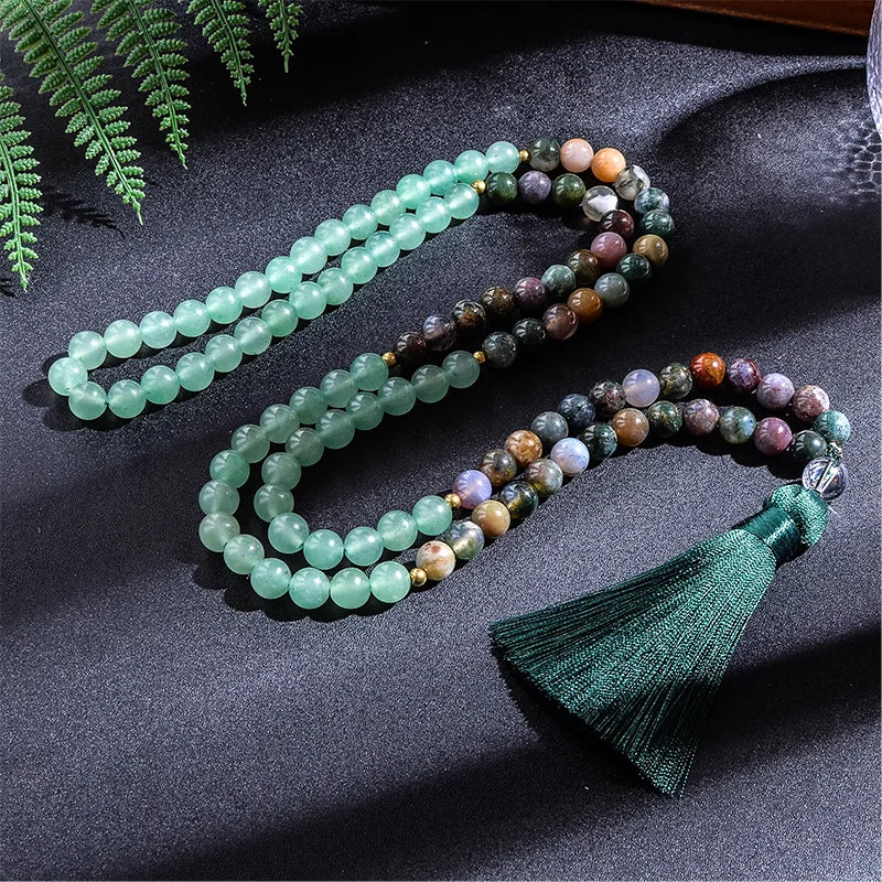 Handmade Islamic Tasbih crafted with elegant natural stone beads in beautiful green and earthy tones 🌿✨