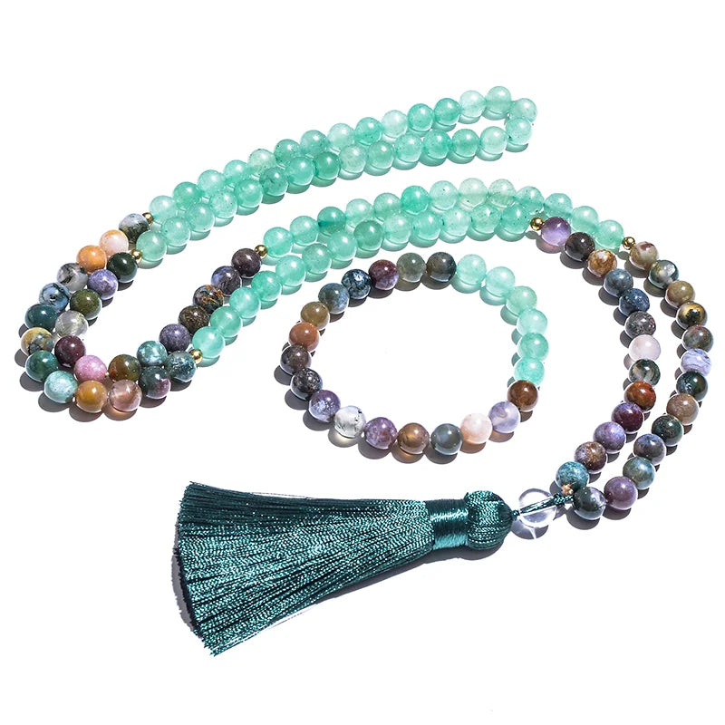 Handmade Islamic Tasbih crafted with elegant natural stone beads in beautiful green and earthy tones 🌿✨