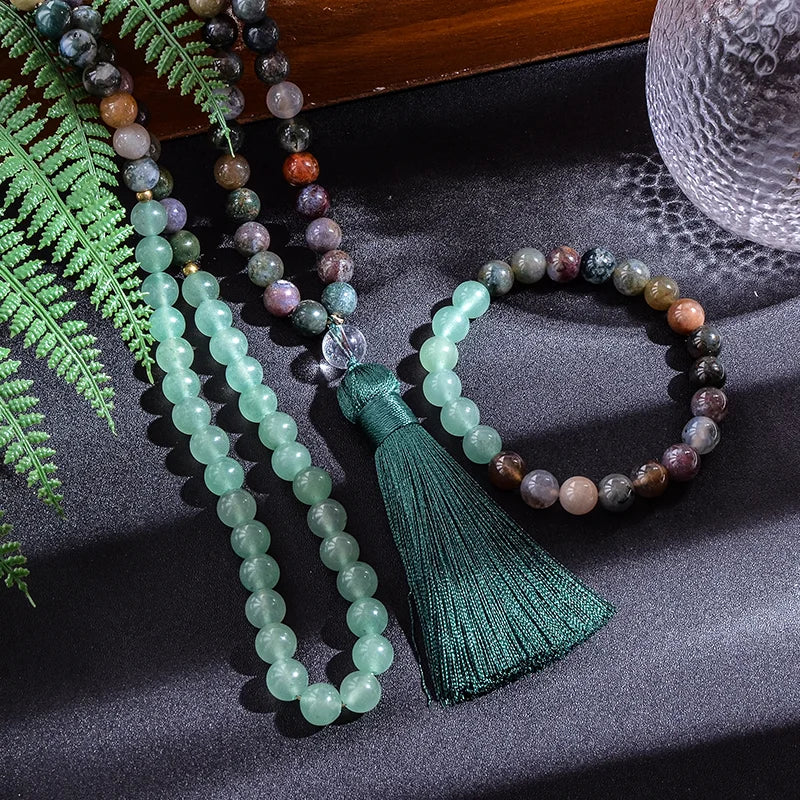 Handmade Islamic Tasbih crafted with elegant natural stone beads in beautiful green and earthy tones 🌿✨