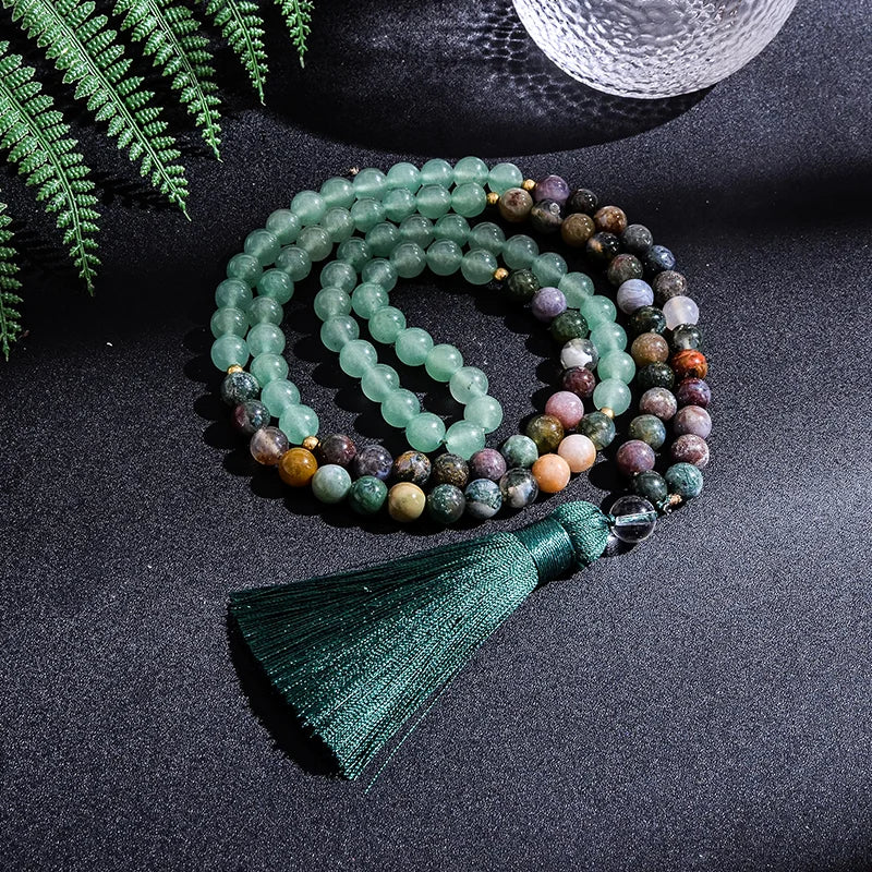 Handmade Islamic Tasbih crafted with elegant natural stone beads in beautiful green and earthy tones 🌿✨