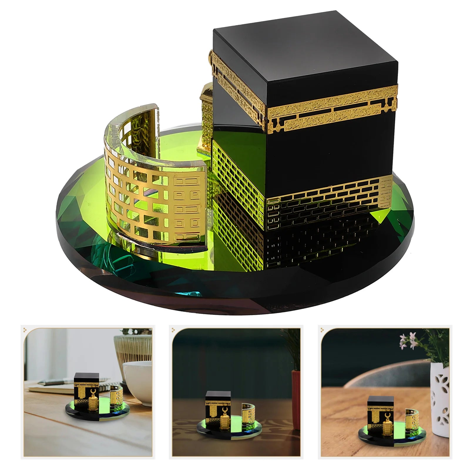 Premium Handmade Islamic Exclusive Kaaba Decoration – Gold & Black